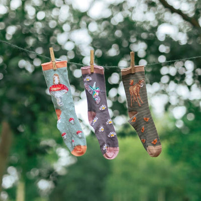 'He's A Fun-gi' Mouse Bamboo Socks