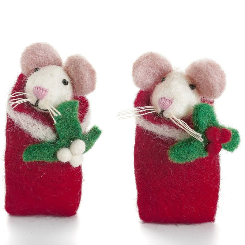 Christmas Swaddling Mice Decoration