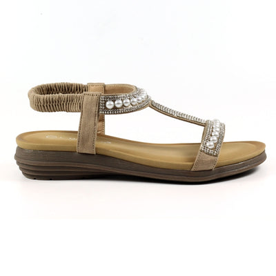 Tancy Beige Pearl Sandal