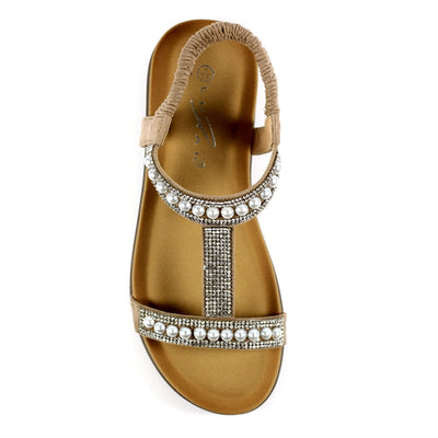 Tancy Beige Pearl Sandal