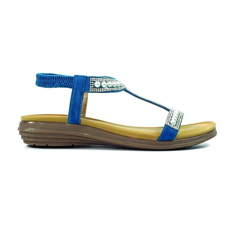 Tancy Teal Pearl Sandal