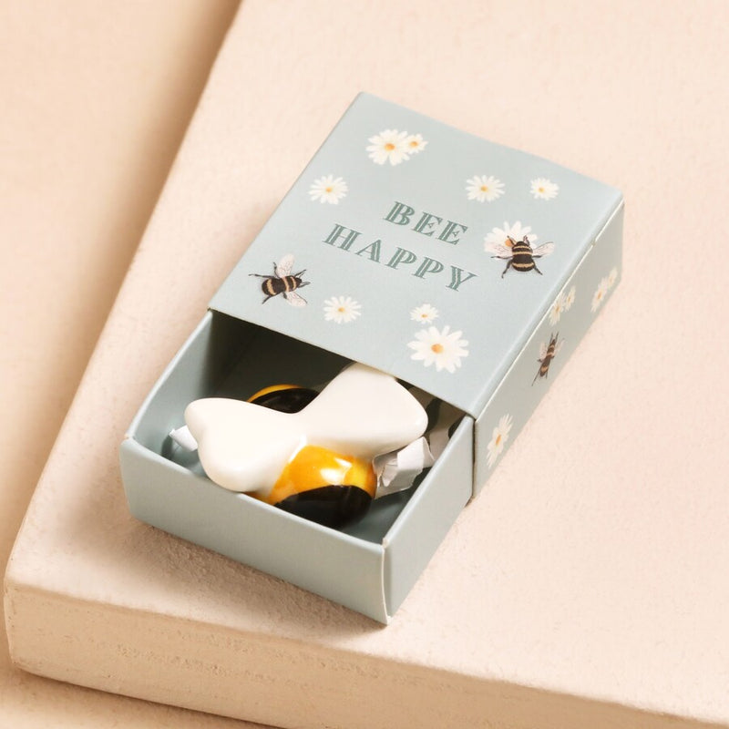 Bee Happy Matchbox Token