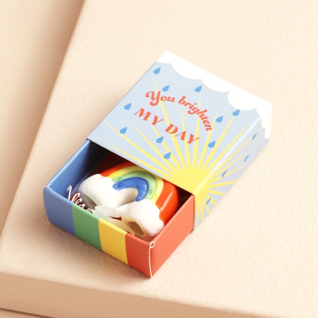 Brighten My Day Rainbow Matchbox Token