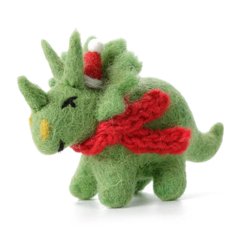 Christmas Triceratops Decoration