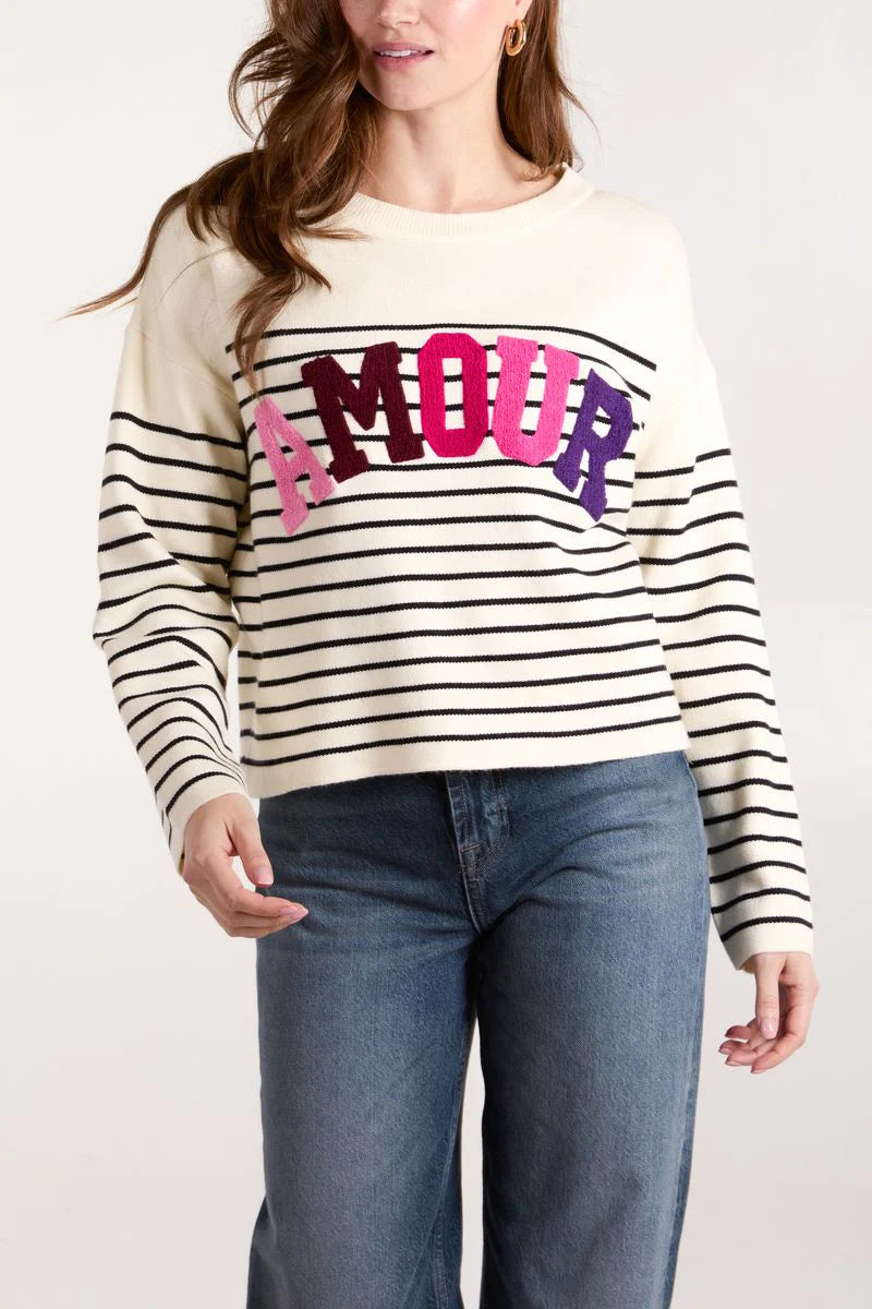 Amour Cream Jumper - More Sizes Available