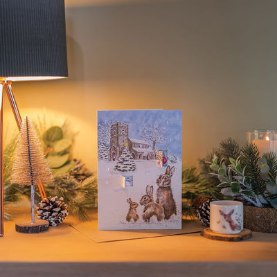 Silent Night Advent Calendar Card