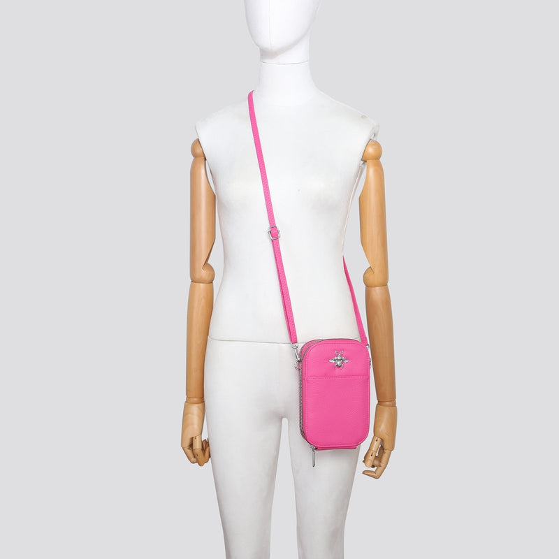 Light Blue Bee Crossbody Bag