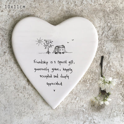 Friendship Is A Gift Heart Coaster