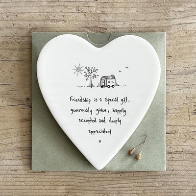 Friendship Is A Gift Heart Coaster