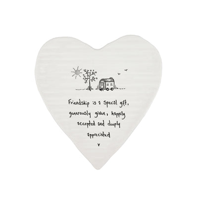 Friendship Is A Gift Heart Coaster