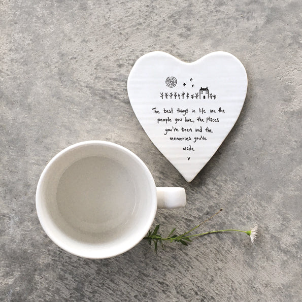 Best Things In Life Heart Coaster