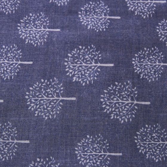 Navy Mulberry Trees Scarf