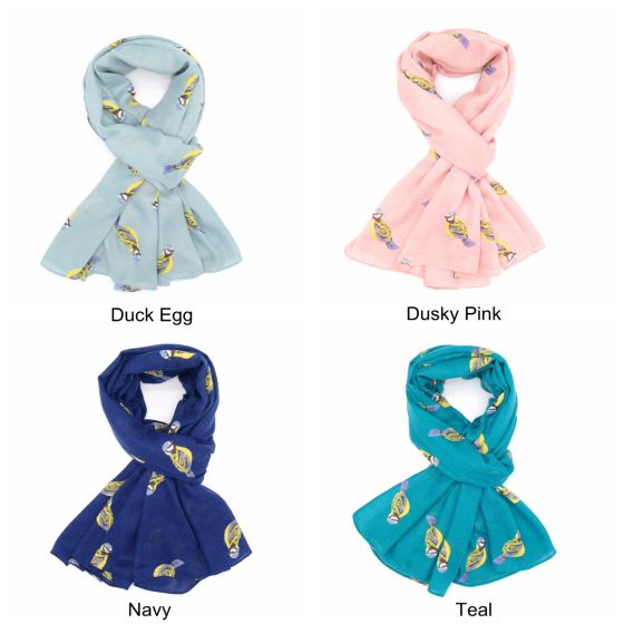Duck Egg Blue Blue Tit Scarf
