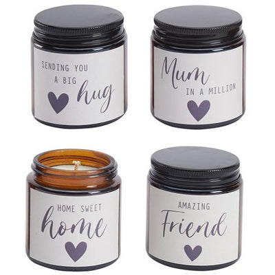 Heart Quotes Candles In Jar