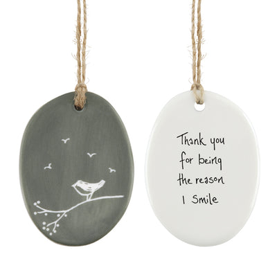 Thank You Reason I Smile Oval Hanger