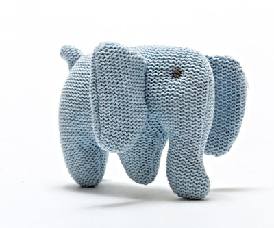 Best Years Blue Cotton Elephant Rattle