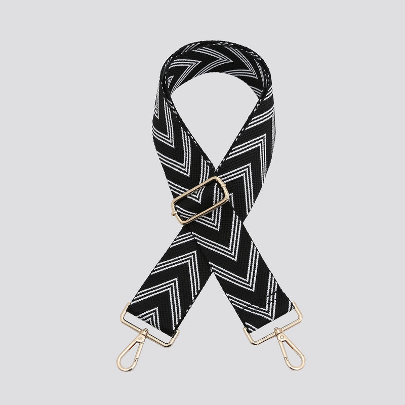 Black & White Chevron Bag Strap