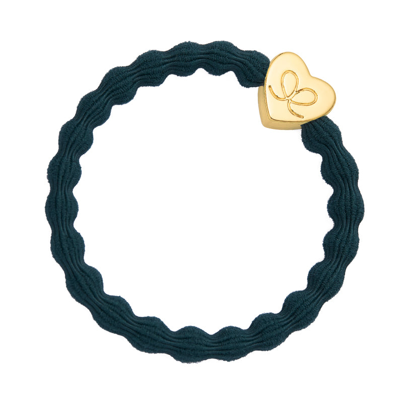 Bottle Green Gold Heart Hairband