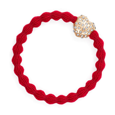 Cherry Red Diamante Heart Hairband