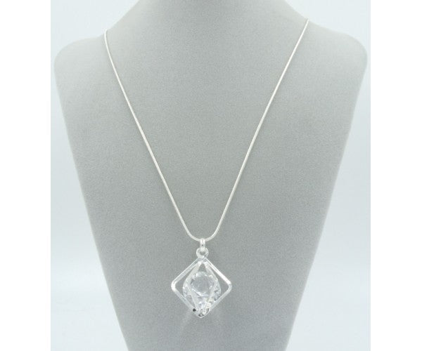 Diamond Cage Long Necklace