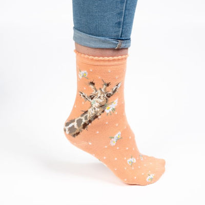 'Flowers' Giraffe Bamboo Socks