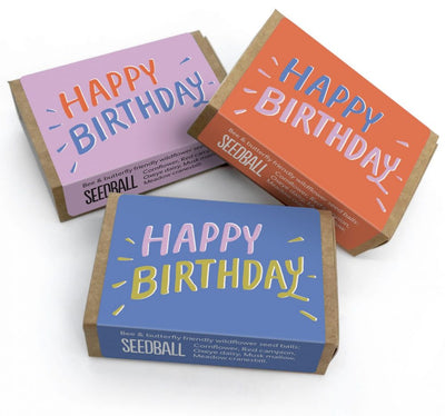 Happy Birthday Blue Matchbox Seedballs