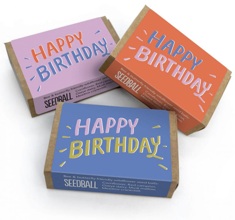 Happy Birthday Blue Matchbox Seedballs