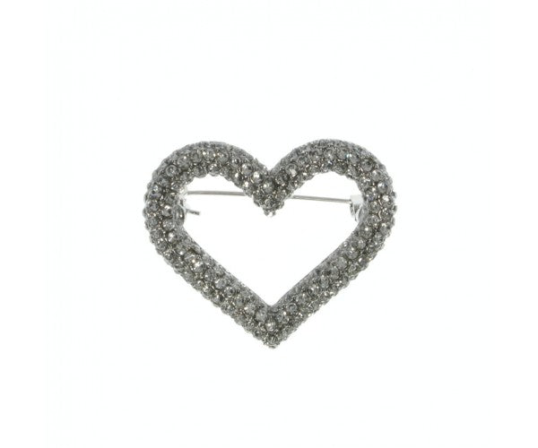 Heart Brooch Silver
