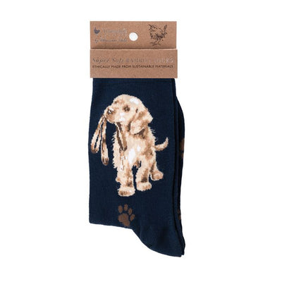 'Hopeful' Navy Bamboo Socks