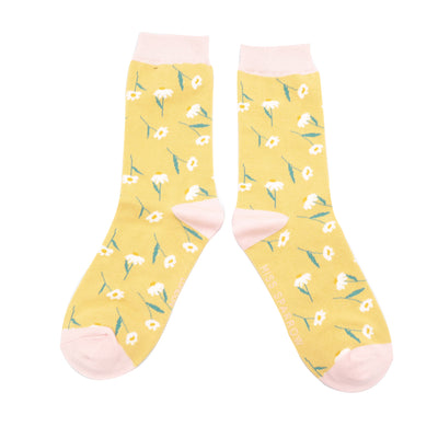 Daisy Yellow Bamboo Socks