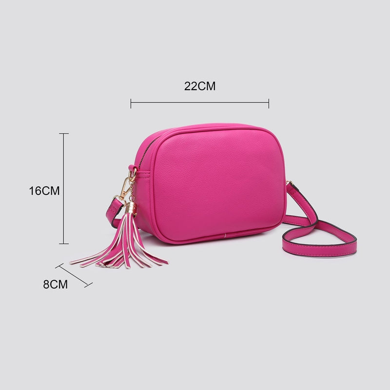 Large Tassel Camera Bag Nude Pink