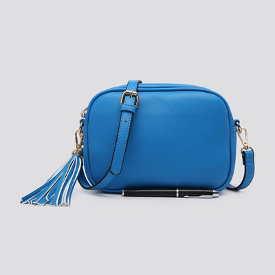 Large Tassel Camera Bag Sky Blue