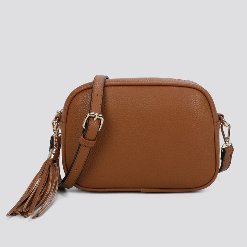 Large Tassel Camera Bag Tan