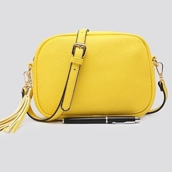 Large Tassel Camera Bag Yellow