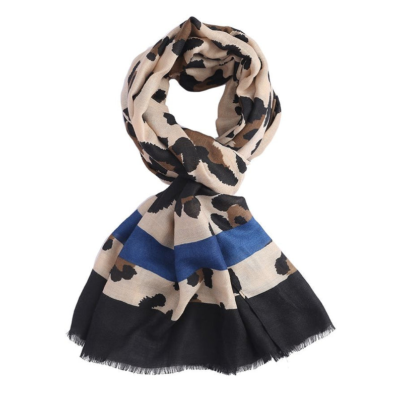 Leopard Blue Scarf