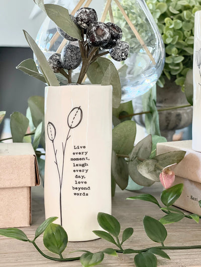 Live Every Moment Medium Vase