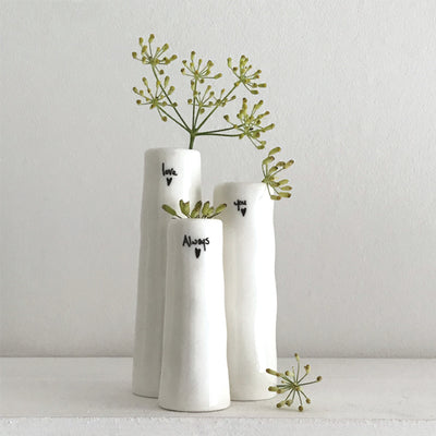 Love You Always Trio of Bud Vases