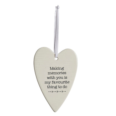 'Making Memories With You' Ceramic Heart Sign
