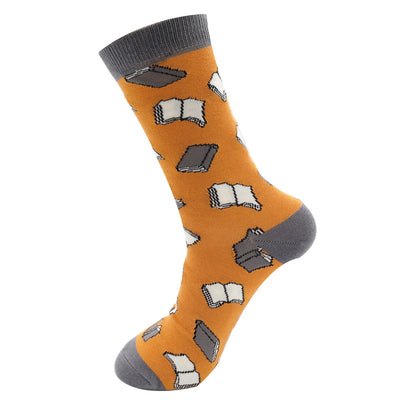 Books Mustard Bamboo Socks