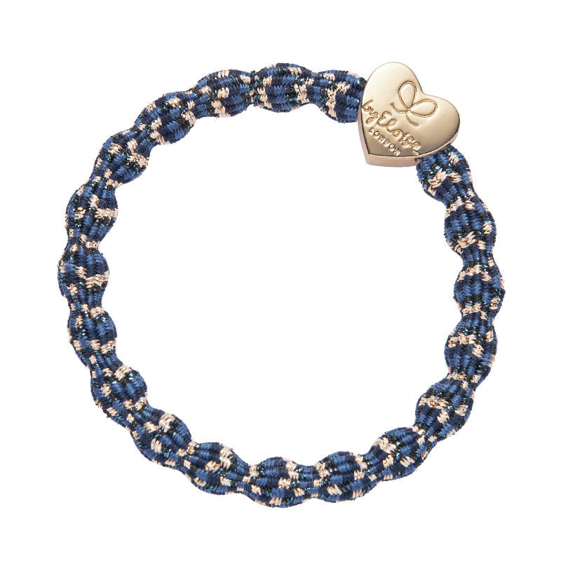 Metallic Blueberry Gold Heart Hairband