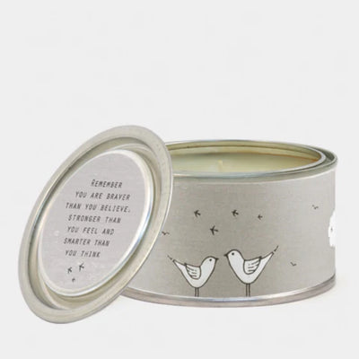 Remember You Are Braver Tin Candle