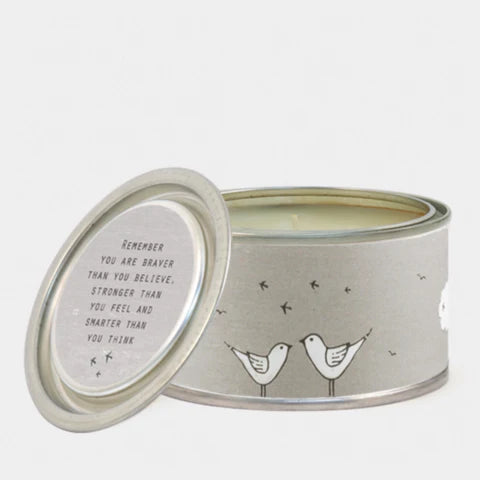 Remember You Are Braver Tin Candle