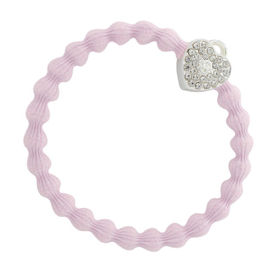 Soft Pink Silver Heart Lock Hairband
