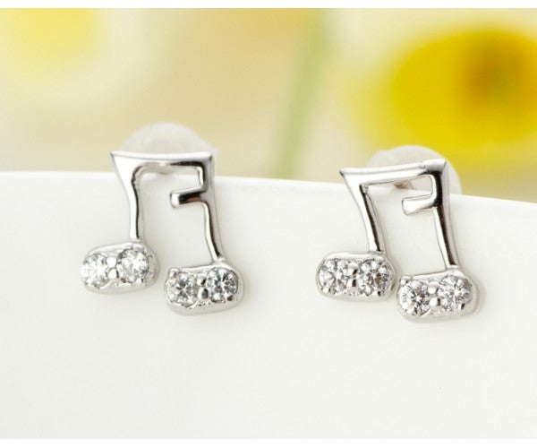 Sterling Silver Musical Notes Earrings