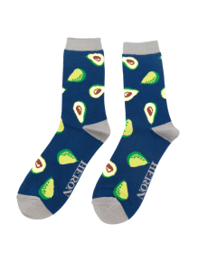 Avocado Navy Bamboo Socks