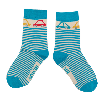 Boys Cars & Stripes Bamboo Socks