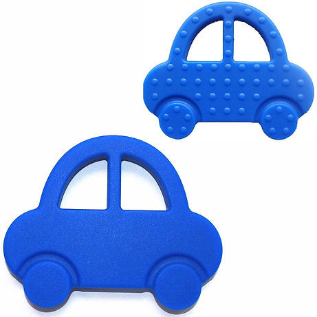 Teether Car In Silicone In Dark Blue
