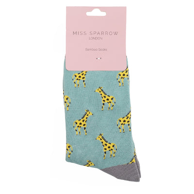 Little Giraffe Duck Egg Bamboo Socks
