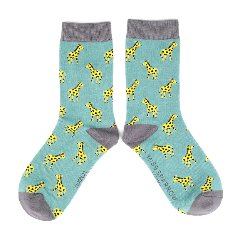 Little Giraffe Duck Egg Bamboo Socks