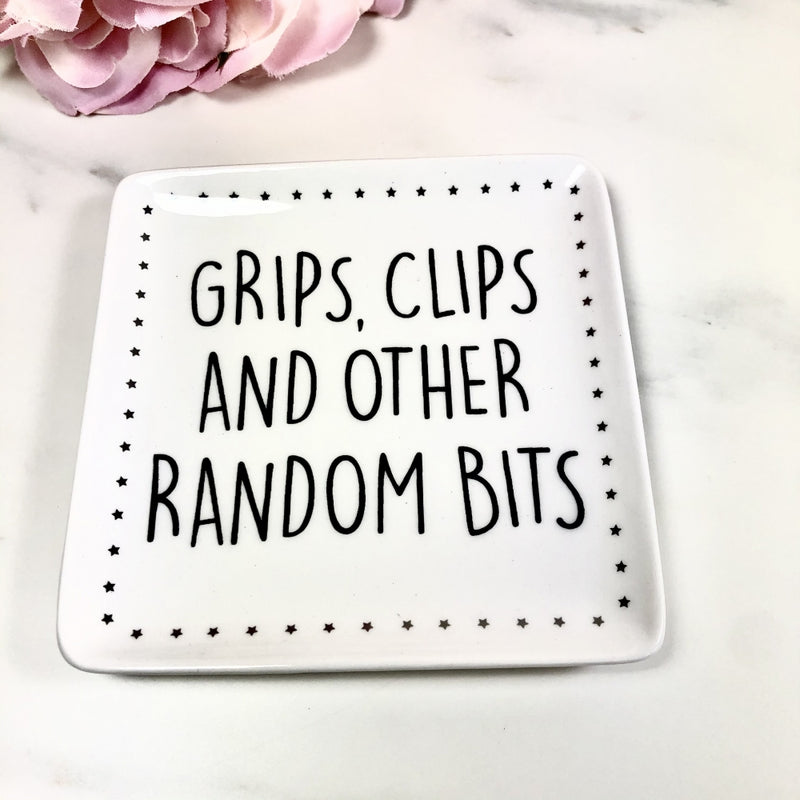 Grips, Clips And Other Random Bits Trinket Dish